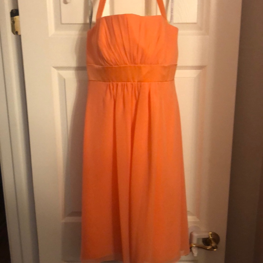 Tea Length Orange Dress